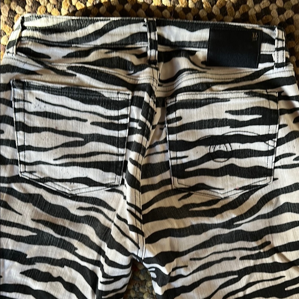 R13 Kick Fit Zebra Print Women's Jeans made in Italy 28 - Picture 5 of 6